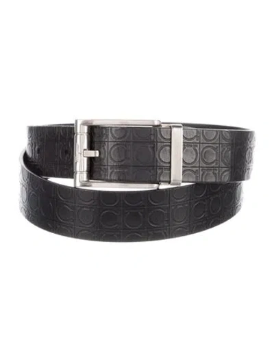 Pre-owned Ferragamo Leather Belt In Black