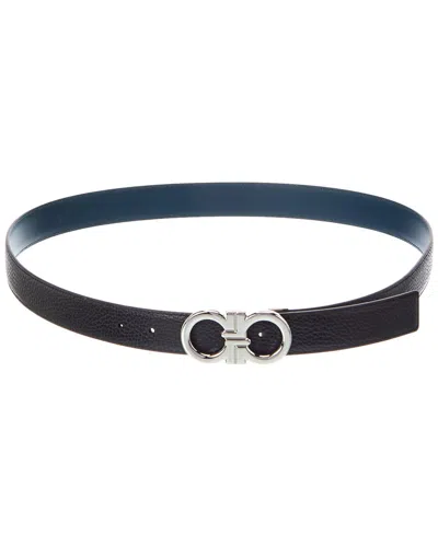 Ferragamo Leather Belt In Black