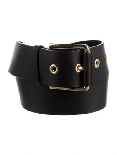 Pre-owned Ferragamo Leather Belt In Black