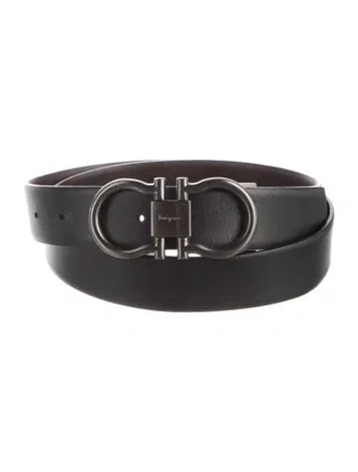 Pre-owned Ferragamo Leather Belt In Black