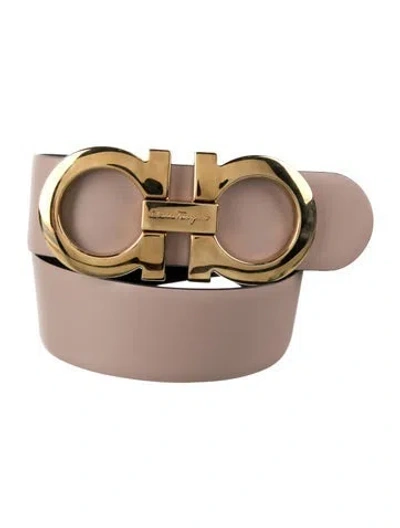 Pre-owned Ferragamo Leather Belt In Black