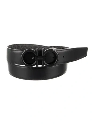 Pre-owned Ferragamo Leather Belt In Black