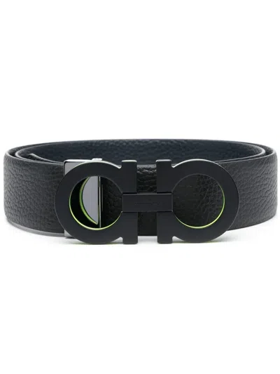 Ferragamo Black-hardware Leather Belt