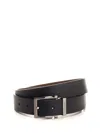Ferragamo Leather Belt In Black