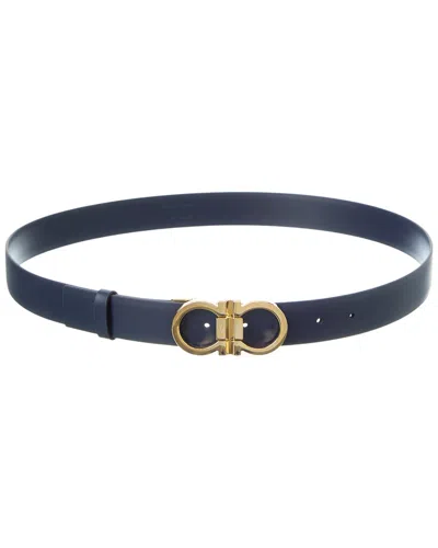 Ferragamo Leather Belt In Blue