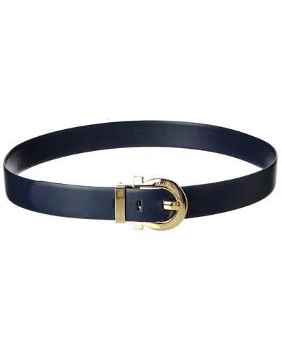 Ferragamo Leather Belt In Blue