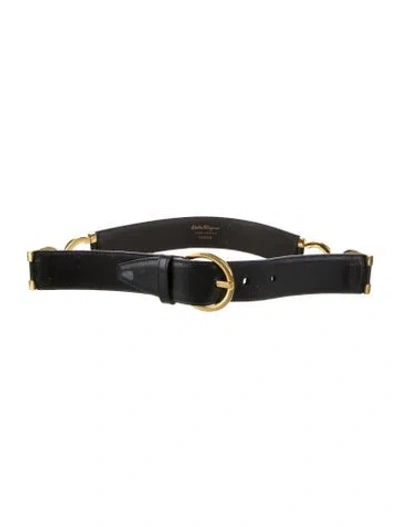 Pre-owned Ferragamo Leather Belt In Blue