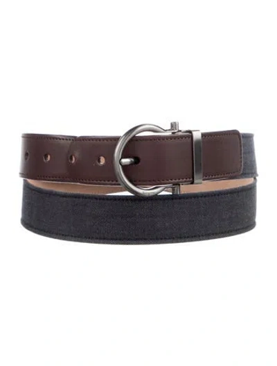 Pre-owned Ferragamo Leather Belt In Blue