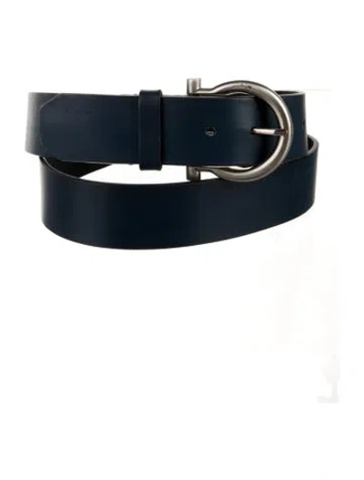 Pre-owned Ferragamo Leather Belt In Blue