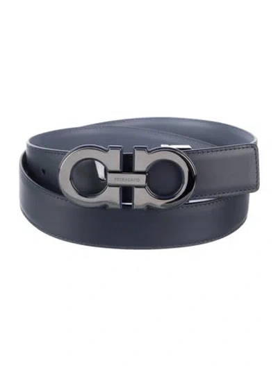 Pre-owned Ferragamo Leather Belt In Blue