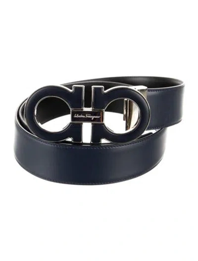 Pre-owned Ferragamo Leather Belt In Blue