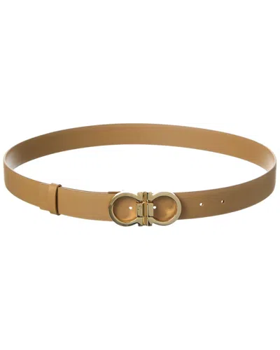 Ferragamo Leather Belt In Brown