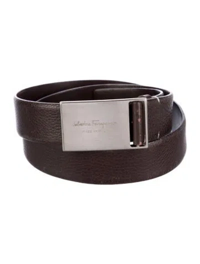 Pre-owned Ferragamo Leather Belt In Brown