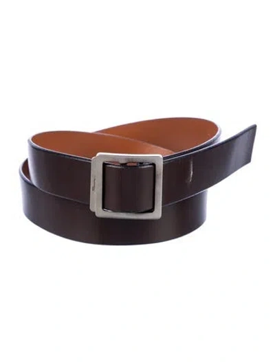 Pre-owned Ferragamo Leather Belt In Brown