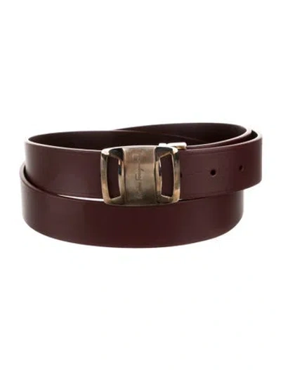 Pre-owned Ferragamo Leather Belt In Brown