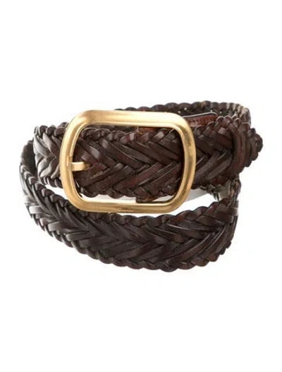 Pre-owned Ferragamo Leather Belt In Brown