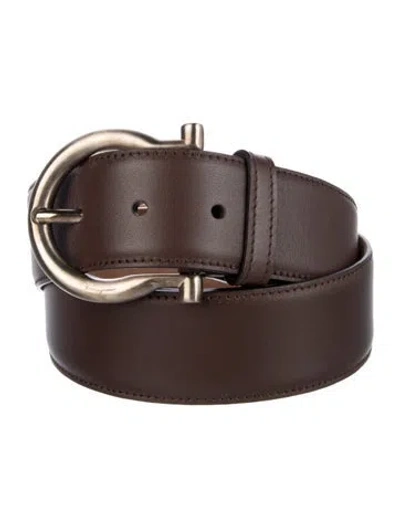 Pre-owned Ferragamo Leather Belt In Brown