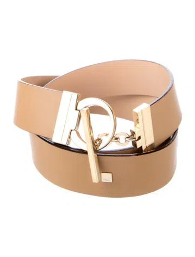 Pre-owned Ferragamo Leather Belt In Brown
