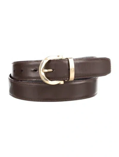 Pre-owned Ferragamo Leather Belt In Brown