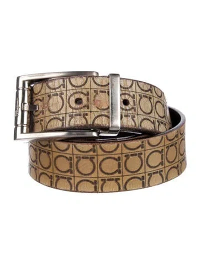 Pre-owned Ferragamo Leather Belt In Brown
