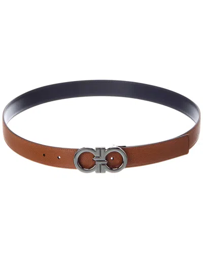 Ferragamo Leather Belt In Brown