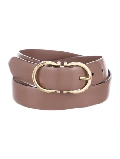 Pre-owned Ferragamo Leather Belt In Brown