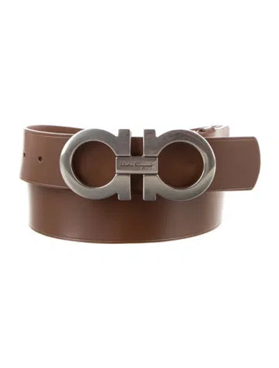 Pre-owned Ferragamo Leather Belt In Brown