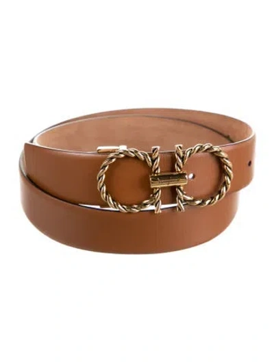 Pre-owned Ferragamo Leather Belt In Brown