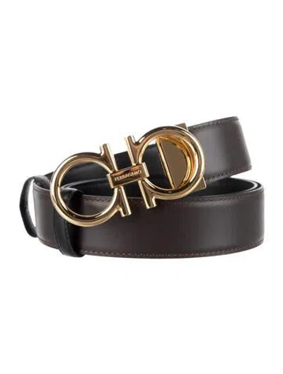 Pre-owned Ferragamo Leather Belt In Brown
