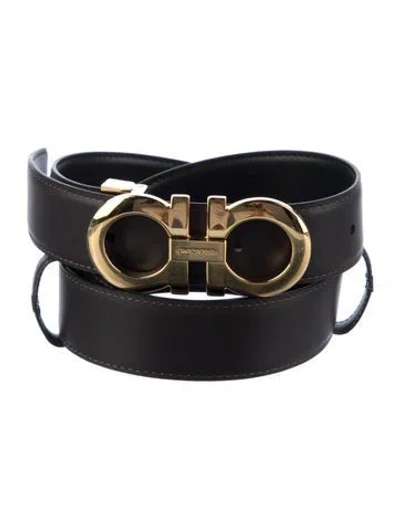 Pre-owned Ferragamo Leather Belt In Brown