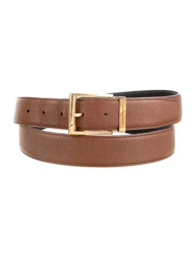 Pre-owned Ferragamo Leather Belt In Brown