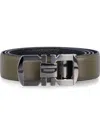 Ferragamo Reversible And Adjustable Gancini Belt In Green