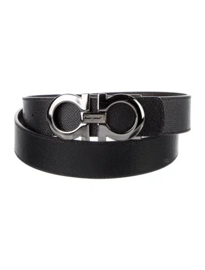 Pre-owned Ferragamo Leather Belt Kit In Brown