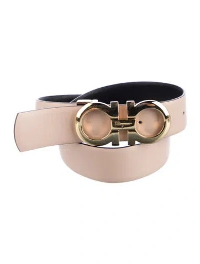 Pre-owned Ferragamo Leather Belt In Neutral