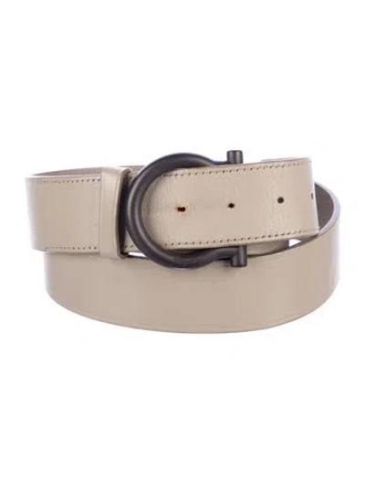 Pre-owned Ferragamo Leather Belt In Neutral