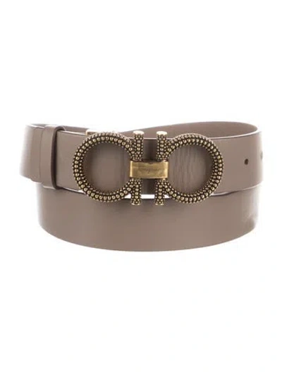 Pre-owned Ferragamo Leather Belt In Neutral