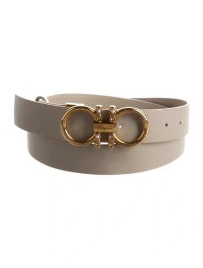 Pre-owned Ferragamo Leather Belt In Neutrals