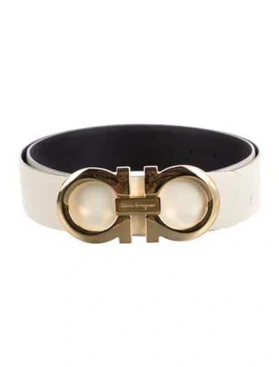 Pre-owned Ferragamo Leather Belt In Neutrals