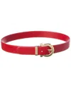 Ferragamo Leather Belt In Red