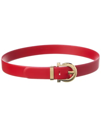 Ferragamo Leather Belt In Red