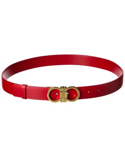 Ferragamo Leather Belt In Red