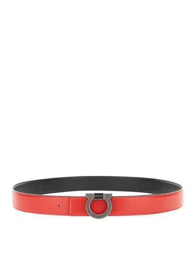 Ferragamo Leather Belt In Black