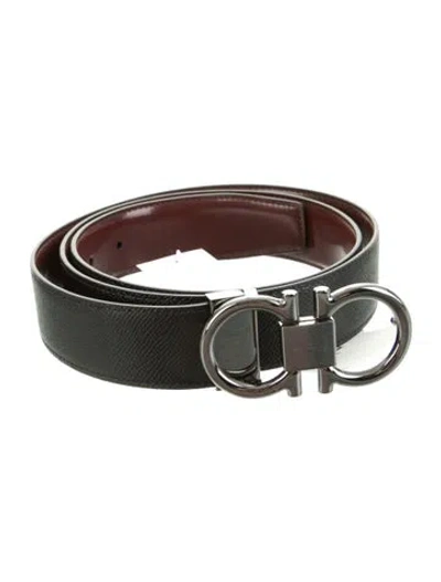 Pre-owned Ferragamo Leather Belt W/ Tags In Black