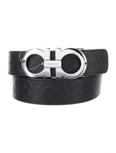 Pre-owned Ferragamo Leather Belt W/ Tags In Black