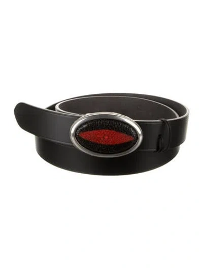 Pre-owned Ferragamo Leather Belt W/ Tags In Black