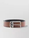 Ferragamo Leather Belt With Reversible Metal Hardware
