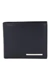 Ferragamo Crosta Polo Bifold Wallet In Black