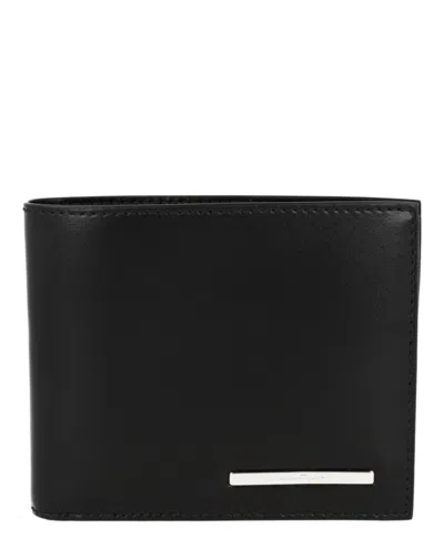 Ferragamo Leather Bifold Wallet In Black