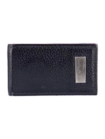 Pre-owned Ferragamo Leather Bifold Wallet In Black