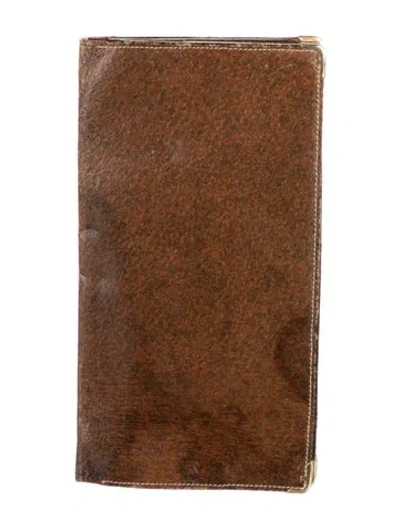 Pre-owned Ferragamo Leather Bifold Wallet In Black